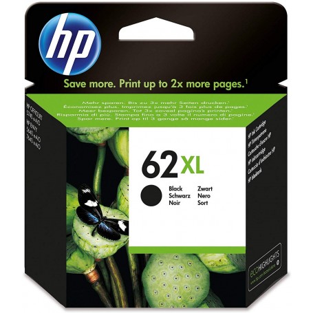 HP 62XL Negro cartucho original, C2P05AE