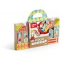 Apli Juego de Bloques de Madera Apilables Modelo Circo - 16 Piezas con Bolsa de Tela - Pino de Alta Calidad con Impresion a Todo