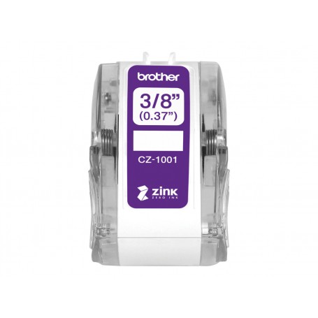 Brother CZ1001 Rollo de Etiquetas Originales de Tamaño Personalizado - Ancho 9mm x 5 metros - Zero Ink