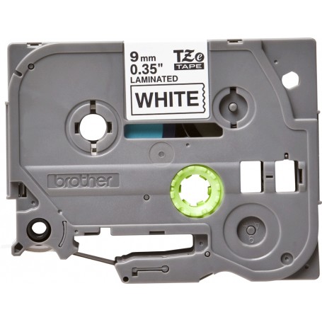 Brother TZe221 Cinta Laminada Original de Etiquetas - Texto negro sobre fondo blanco - Ancho 9mm x 8 metros