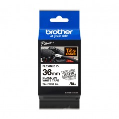Brother TZeFX261 Cinta Laminada Flexible Original de Etiquetas - Texto negro sobre fondo blanco - Ancho 36mm x 8 metros