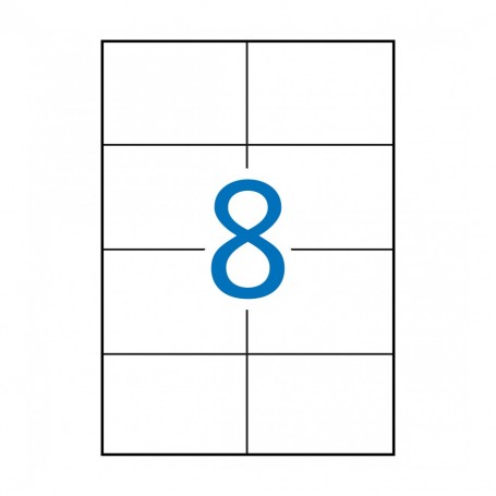 Apli Etiquetas Permanentes Blancas 105 x 74 mm - 100 Hojas