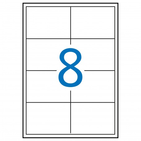 Apli Etiquetas Blancas Permanentes 97.0 x 67.7 mm 100 Hojas