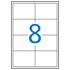 Apli Etiquetas Blancas Permanentes 97.0 x 67.7 mm 100 Hojas