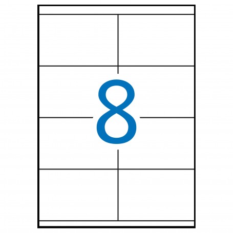 Apli Etiquetas Blancas Permanentes 105.0 x 70.0 mm 100 Hojas