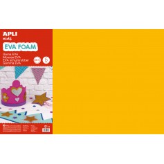 Apli Goma Eva Naranja 600x400 - 5 Hojas de Tamaño Grande y Flexible - Ideal para Manualidades y Decoracion