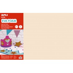 Apli Goma Eva Piel 600x400mm - 5 Hojas de Alta Calidad y Facil de Cortar