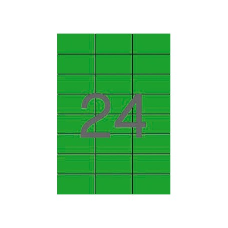 Apli Etiquetas Verdes Permanentes 70.0 x 37.0mm 20 Hojas