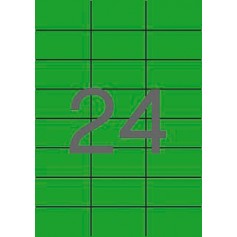 Apli Etiquetas Verdes Permanentes 70.0 x 37.0mm 20 Hojas