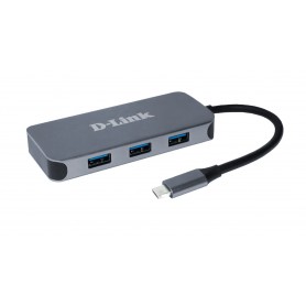 D-Link Hub USB-C con 3x USB 3.0, 1x USB-C, 1x HDMI 4K, 1x RJ45