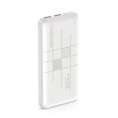 XO Powerbank PR187 10000mAh con Carga Rapida 22.5W - Pantalla LCD - 1x USB-C 20W, 2x USB - Color Blanco