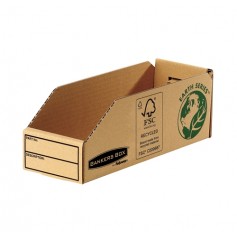 Fellowes Bankers Box Earth Bandeja de Carton 98mm - Montaje Manual - Carton Reciclado Certificacion FSC - Color Marron