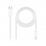 Nanocable Cable USB-C Macho a Lightning Macho 1m - Color Blanco