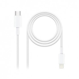 Nanocable Cable USB-C Macho a Lightning Macho 1m - Color Blanco