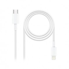 Nanocable Cable USB-C Macho a Lightning Macho 1m - Color Blanco