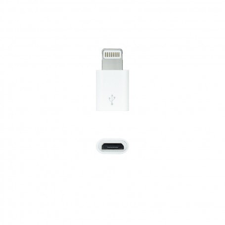 Nanocable Adaptador Lightning a Micro USB - Lightning/M-Micro B/H - Color Blanco