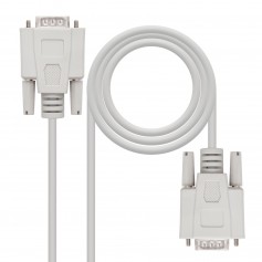 Nanocable Cable Serie RS232 DB9 Macho a DB9 Macho 1.80m - Color Beige