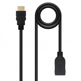 Nanocable Cable HDMI 2.0 Prolongador A/M-A/H - 1.0m - Color Negro