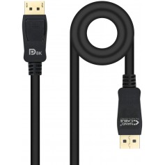 Nanocable Cable DisplayPort 1.4 Macho a DisplayPort 1.4 Macho 3m - Certificado VESA - Color Negro