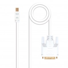 Nanocable Cable Conversor Mini DP Macho a DVI Macho 5m - Color Blanco