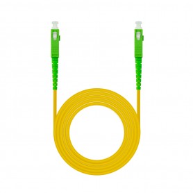 Nanocable Cable Fibra SC/APC-SC/APC Monomodo LSZH 1m - Color Amarillo