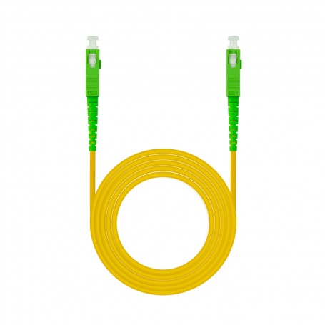 Nanocable Cable Fibra SC/APC-SC/APC Monomodo LSZH 5m - Color Amarillo