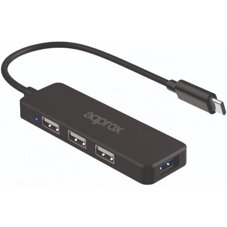 Approx Hub USB-C con 3x USB 2.0 y 1x USB 3.0 - Velocidad hasta 5 Gbit/s