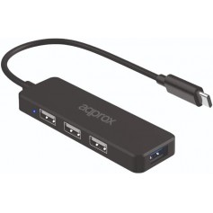 Approx Hub USB-C con 3x USB 2.0 y 1x USB 3.0 - Velocidad hasta 5 Gbit/s