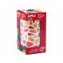 Apli Kids Rollo de 2460 Gomets Mosaico - Adhesivo Base Agua - Libre de Disolventes - Materiales 100% Reciclables - Colores Rojo,