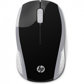 HP 200 Raton Inalambrico USB 1000dpi - 3 Botones - Uso Ambidiestro - Color Negro/Plata
