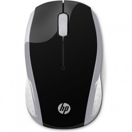 HP 200 Raton Inalambrico USB 1000dpi - 3 Botones - Uso Ambidiestro - Color Negro/Plata