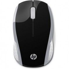 HP 200 Raton Inalambrico USB 1000dpi - 3 Botones - Uso Ambidiestro - Color Negro/Plata