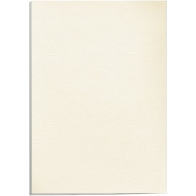 Fellowes Pack de 100 Portadas de Carton Simil Piel Delta Cuero A4 - 250 gr - Color Marfil