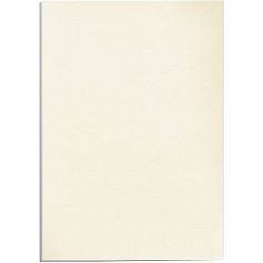 Fellowes Pack de 100 Portadas de Carton Simil Piel Delta Cuero A4 - 250 gr - Color Marfil