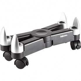 Fellowes Office Suites Soporte para CPU Extensible - Ancho Ajustable desde 70 a 280 mm - Soporta hasta 50kg - 4 Ruedas, 2 con Fr