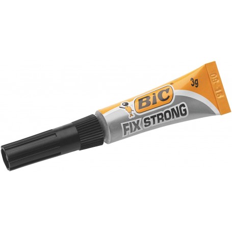 Bic Fix Strong Pegamento de Contacto Extra Fuerte 3gr - Uso en Madera, Plastico y Porcelana - No Gotea - Tapon Anti-Obstruccion