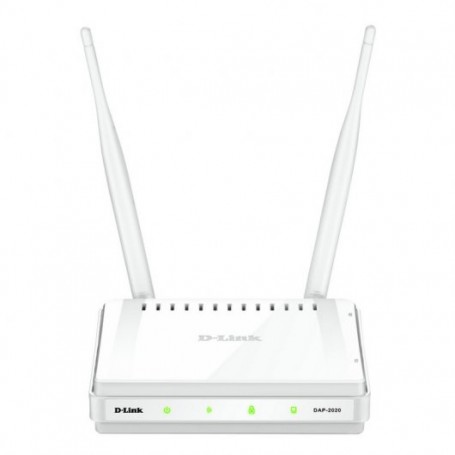D-Link Punto de Acceso Wireless N - Puerto RJ45 - 2 Antenas Externas - Boton WPS - Color Blanco