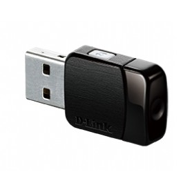 D-Link Adaptador USB WiFi Inalambrico AC600 - Hasta 433Mbps - MU-MIMO - WPS