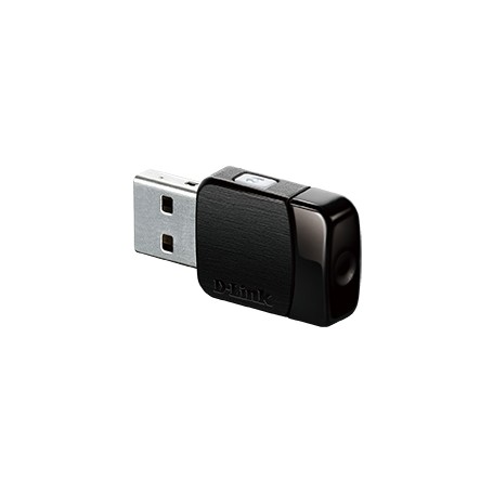 D-Link Adaptador USB WiFi Inalambrico AC600 - Hasta 433Mbps - MU-MIMO - WPS