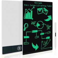 Leotec Nine Pizarra Digital LCD 9.5" de Tinta Electronica - Sin Luz Azul - Boton de Bloqueo - Lapiz Magnetico - Color Blanco