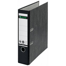 Leitz Archivador Palanca Leitz 180° Clasico Jaspeado - A4, 50mm - Mecanismo 180° - Negro Clima Compensado - Certificacion Blue A