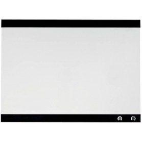 Nobo Pizarra Blanca Magnetica Pequeña con Clip para Notas 430x580mm - Diseño sin Marco - Funciones de Gancho - Color Blanco