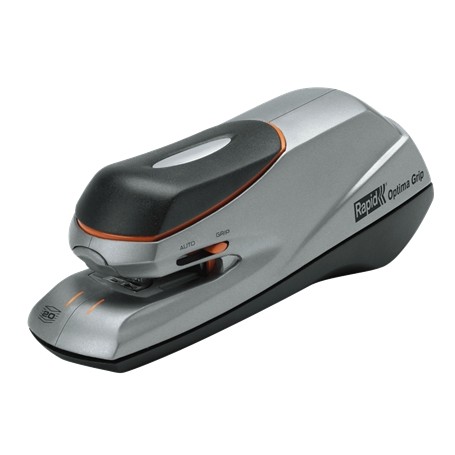 Rapid Optima Grip Grapadora Electrica de Sobremesa + Caja de 1000 Grapas - Hasta 20 Hojas - Utiliza Grapas Optima 56 - Color Gri