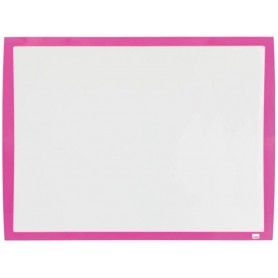 Nobo Pizarra Blanca Magnetica Pequeña 585x430 - Colores Vibrantes - Accesorios Incluidos - Fucsia