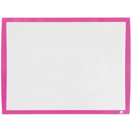 Nobo Pizarra Blanca Magnetica Pequeña 585x430 - Colores Vibrantes - Accesorios Incluidos - Fucsia