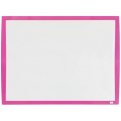 Nobo Pizarra Blanca Magnetica Pequeña 585x430 - Colores Vibrantes - Accesorios Incluidos - Fucsia