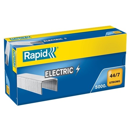 Rapid Strong 44/7 Electric Caja de 5000 Grapas 44/7 - Hasta 70 Hojas - Alambre Reforzado Galvanizado