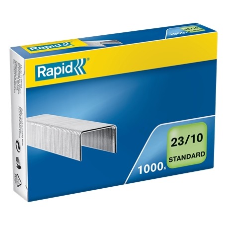 Rapid Caja de 1000 Grapas 23/10 - De 40 a 70 Hojas - Alambre Galvanizado - Patilla de 10mm