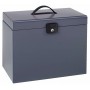 Esselte Maletin Home-Box A4 Metalico - 5 Carpetas - Asa y Cerradura con Llave - Color Gris Antracita