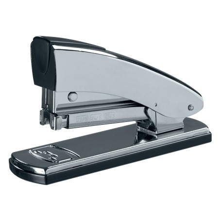 Petrus 2001C Grapadora Metalica Retro - Hasta 30 Hojas - Grapado Cerrado, Abierto y Clavado - Color Cromado